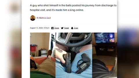 Gun crotch challenge "Oh no"