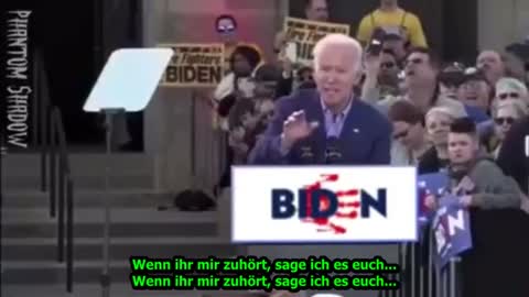 F**k Joe Biden, chant while Biden gives a Speach