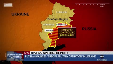 Russian President Putin announces military operation in Ukraine