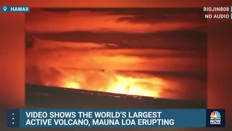 Watch World's Largest Active Volcano Erupts In Hawaii