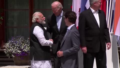 PM Modi with US President Joe Biden and PM Trudeau of Canada at G7 Summit in Germany (