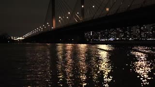 The Manhnattan bridge at night