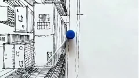 Drawing a city with a string