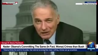 Ralph Nader: Obama's Committing The Same (In Fact, Worse) Crimes than Bush (But Trump is Hitler!)