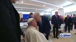 WTF? Daughter Showering Joe Biden Sniffs The Pope...