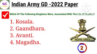 Indian Army GD 2022 Questions Paper.