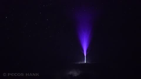 AMAZING BLUE JET OVER TEXAS