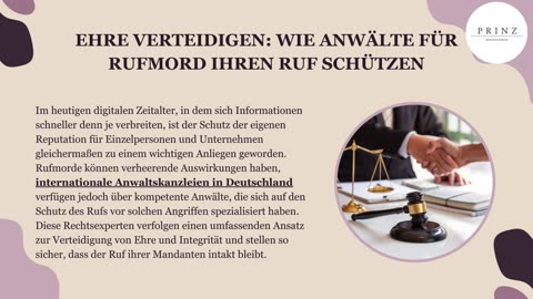 Ehre verteidigen: Wie Anwälte für Rufmord Ihren Ruf schützen