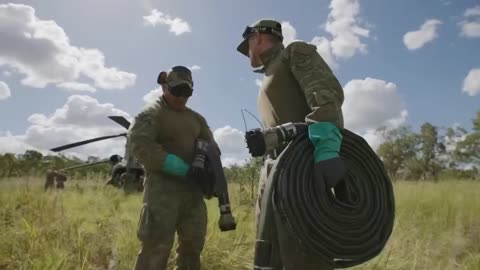 In Australia, the M1A1 Abrams tanks were refueled with the help of the CH-47 helicopter