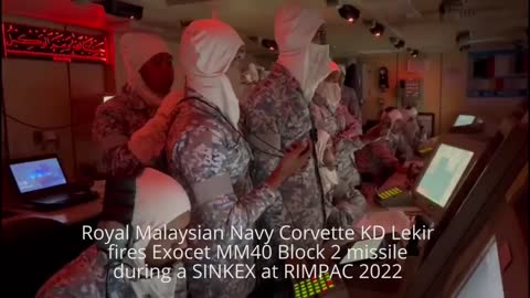 RIMPAC SINKEX: Malaysian Corvette KD LEKIR Fires Exocet Missile Naval News 67.2K pelanggan Langgan