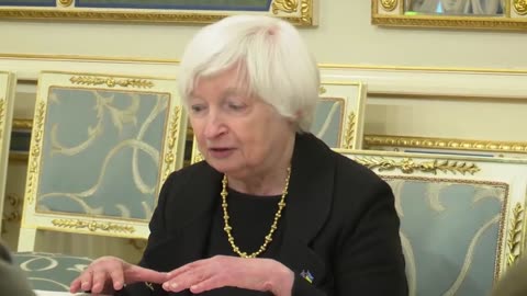 AMERICA LAST - U.S. Treasury Secretary Yellen makes a surprise visit to Kyiv
