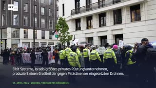 Propalästinensischer Protest in London gegen israelische Waffenhersteller