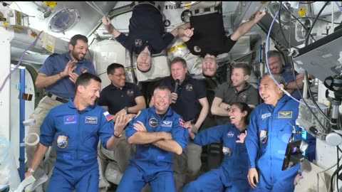 NASA SpaceX Crew-7 Docking- Hatch opening at International Space Station