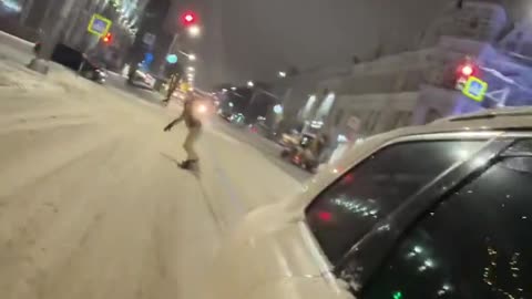 Snowboarding on City Streets