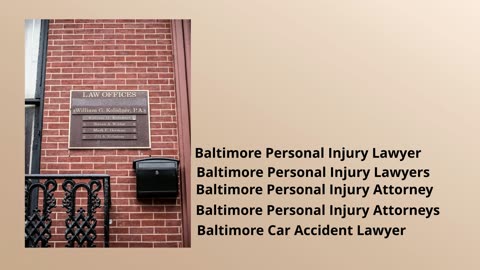 Baltimore Personal Injury Lawyers