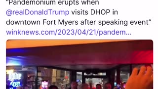 Pandemonium erupts when Trump visits DHOP in downtown Fort Myers after speaking event