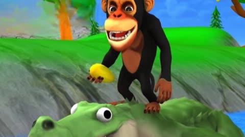 Monkey and Crocodile Story - English Stories - Moral Stories in English
