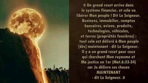 Le GRAND RESET De Dieu