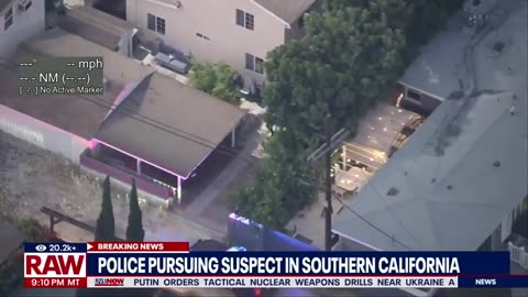 WATCH_ High-speed LA police chase, driver flees after violent crash _ LiveNOW from FOX