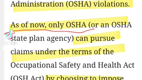 OSHA PROTECTS CORPORATIONS FROM BEING SUED