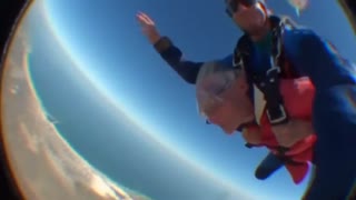 100 year-old grandmother skydives for birthday