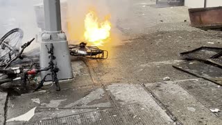 Bicycle battery exploding