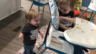 Identical Twins Adorably Giggle Over Silly Game