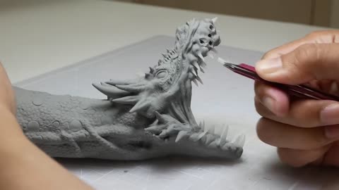 Use polymer clay to make dragon slayer