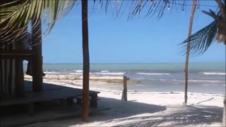 At a Funky Beach Bar on Island Paradise Holbox, Yucatan, Mexico