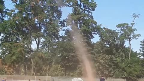 Dust Devil on the Soccer Field