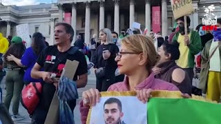 "Freedom for Iran" protests intensify in Trafalgar Square