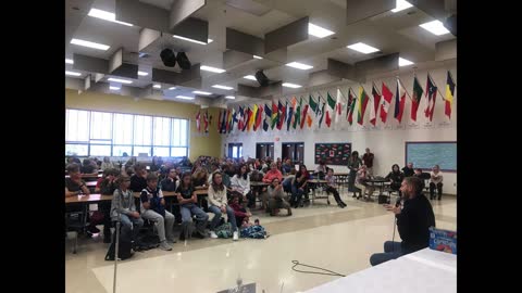 Dmytro Kozatsky, a Nazi from the Azov Regiment spoke to children in a school in Maryland, USA.