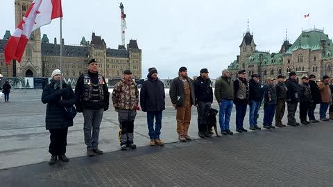 Veterans demonstrate solidarity with Freedom Convoy