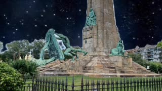 Stars above the monument