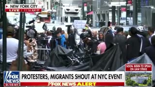AOC gets shouted down by protestors at NYC event on illegal migrant crisis