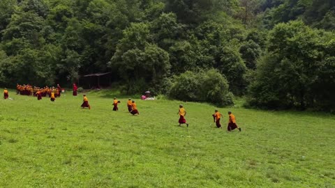 Little monk running competition-bhundol chaur.