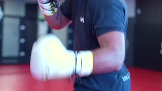 Gilbert Burns works the pads ahead of UFC 287