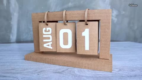 Cardboard Desk Calender | DIY Creative Minimalist Calender | Cardboard Craft Ideas