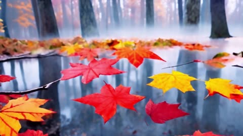 Maple forest in autumn