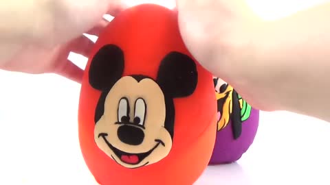 DIY Mickey Mouse Clubhouse & Friends Play-Doh Surprise Eggs Craft