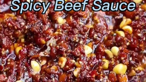 Chinese food’s cooking/ Spicy beef sauce