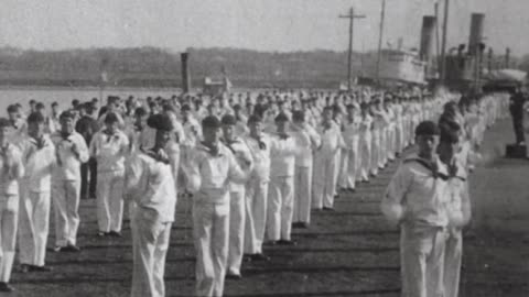Gymnasium Exercises & Drill At Newport Naval Training School (1900 Original Black & White Film)