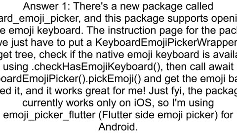 How to open native emoji keyboard in Flutter