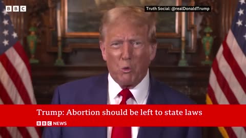 Donald Trump says abortion rights should be decided by individual US states | BBC News