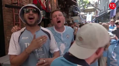 Noisy Man City fans in Istanbul predict Champions League final victory over Inter