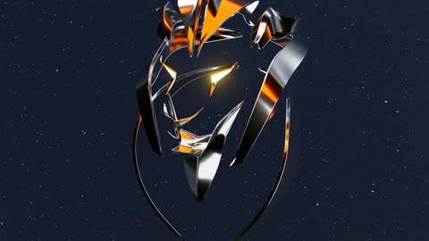 Metal lion 3d Logo