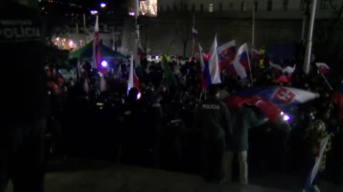 Protesty pred parlamentom Slovensko 8-2-2022_Druhá část