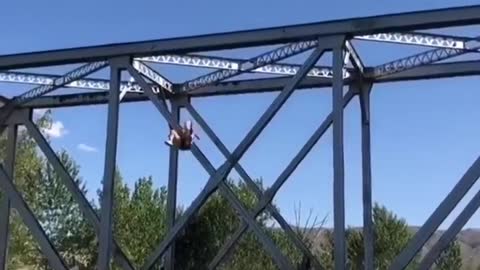 Guy Fearlessly Triple Flipped His Way Into The Water, Real Parkour Skills