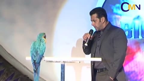 Salman Khan With Radhey The Talking Parrot