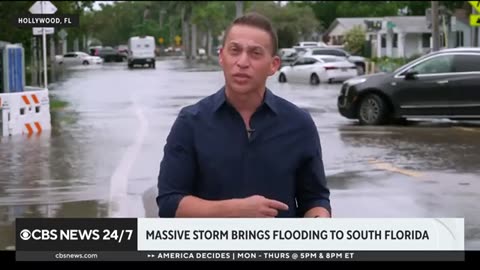 South Florida rainfall floods streets, drowns cars CBS News